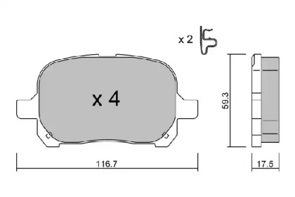 Комплект тормозных колодок AISIN BPTO-1925